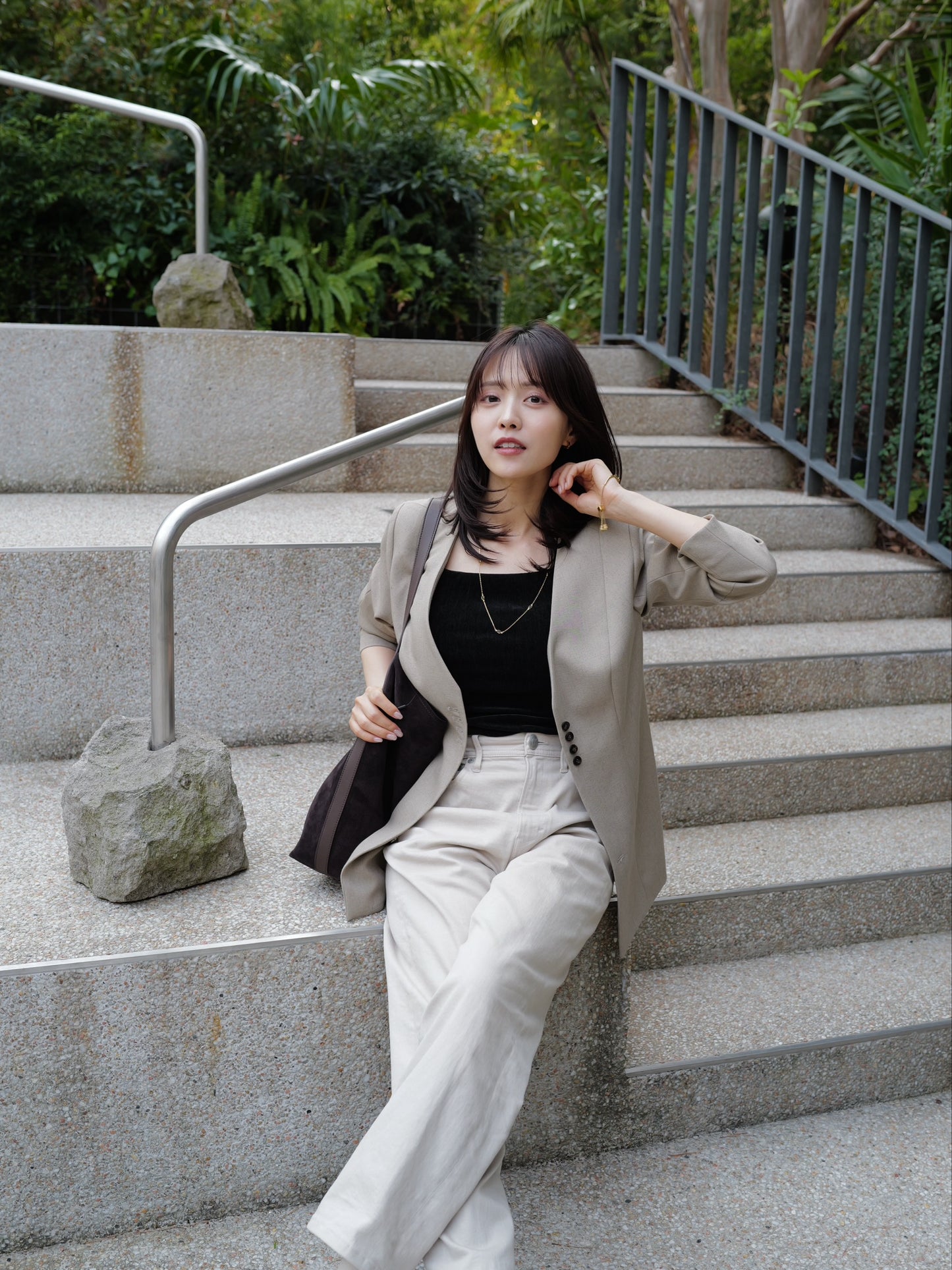 Lined Bottons Classical Cocoon Jacket