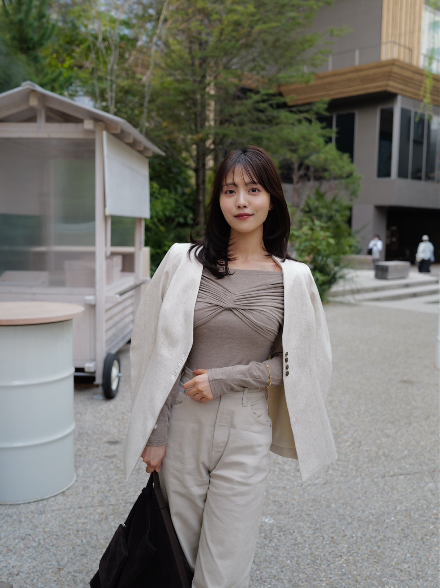 Lined Bottons Classical Cocoon Jacket