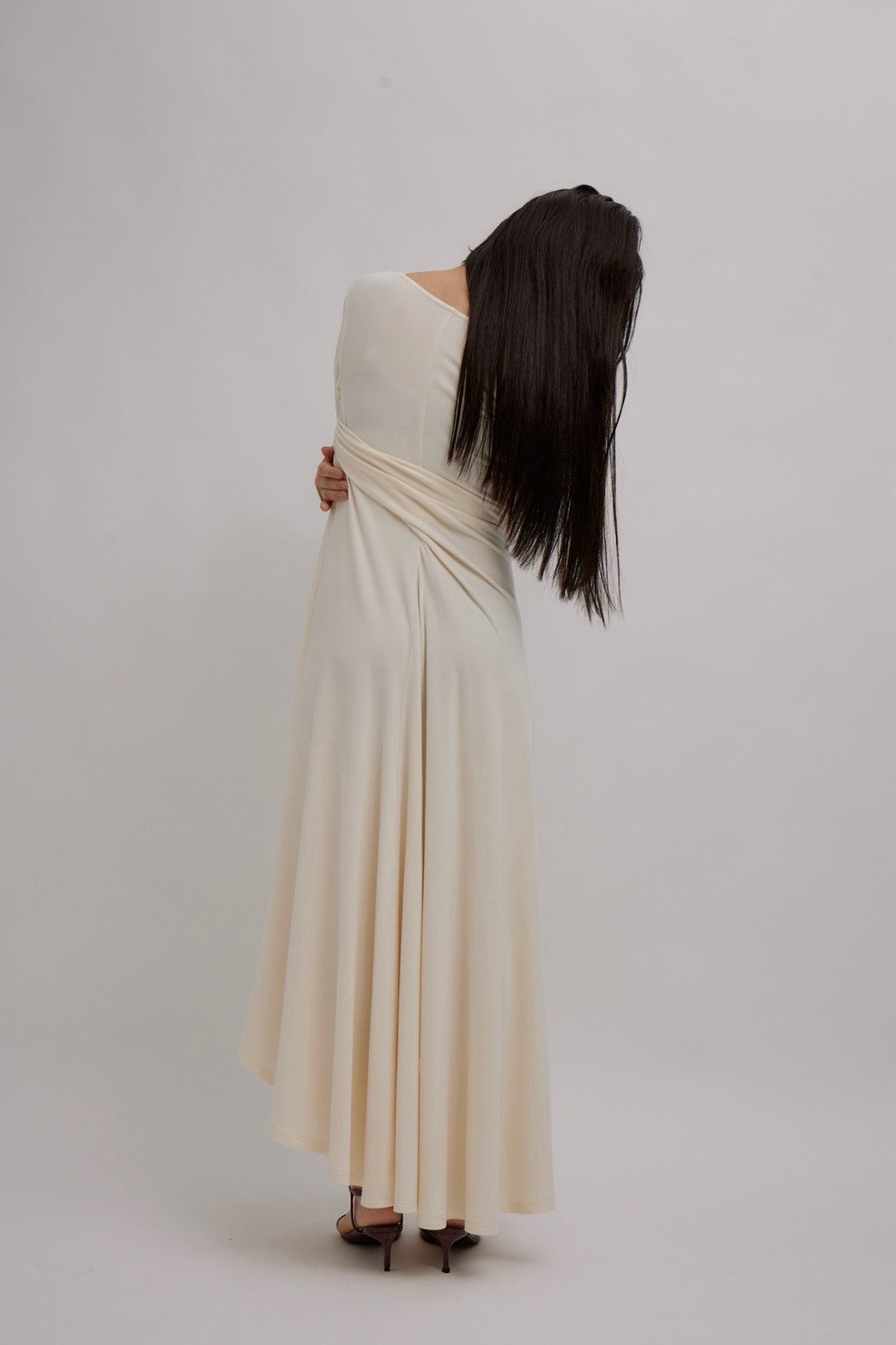 Sculpted Flow Drape Dress