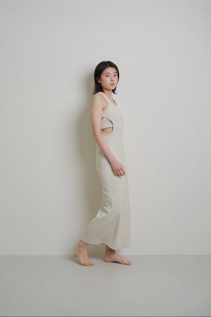 Side Open Metallic Dress