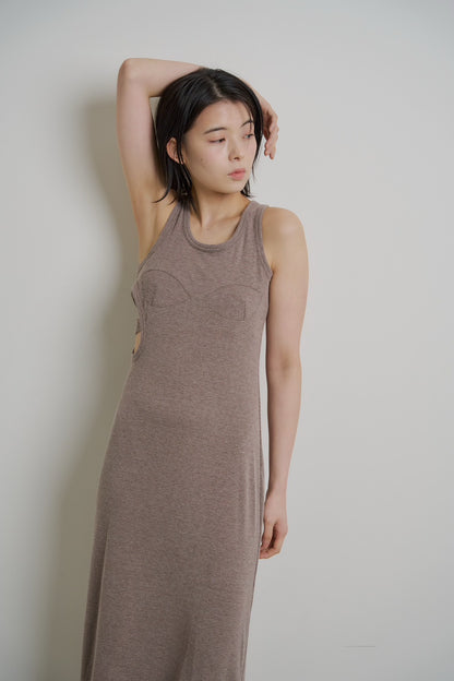 Side Open Metallic Dress