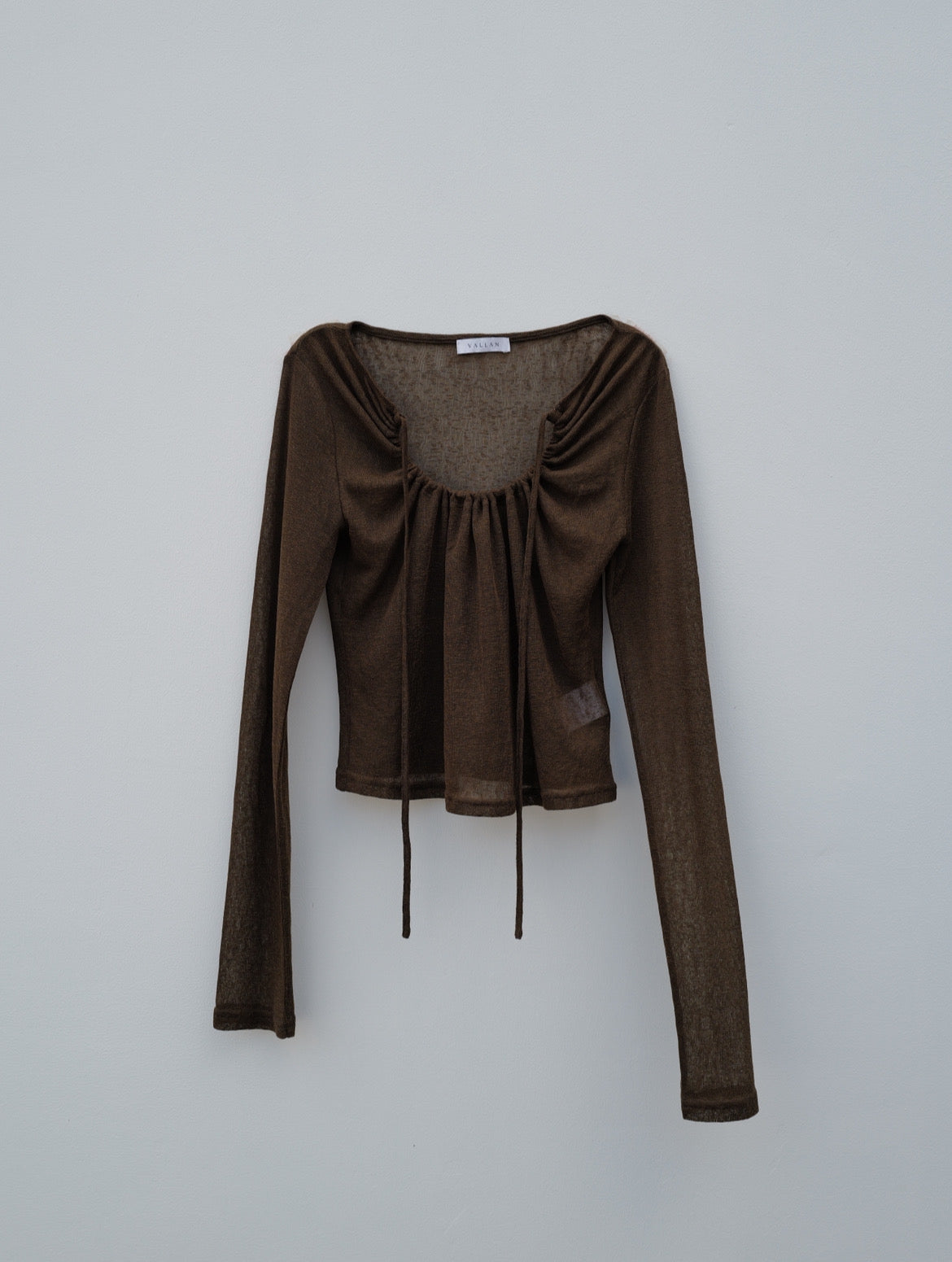 Decollete Gather Sheer Tops